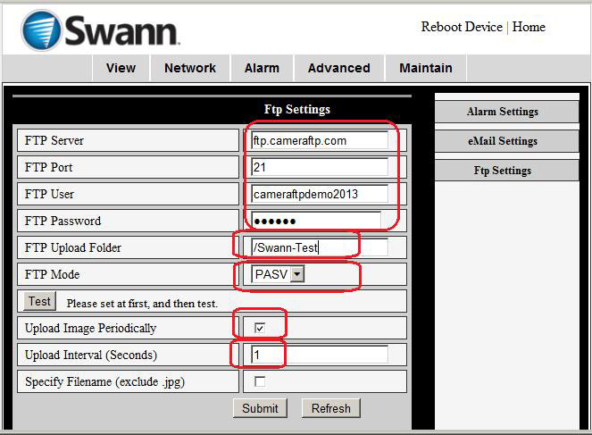 swann security camera network setup