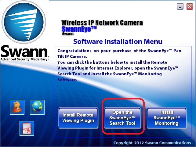 swann security camera network setup