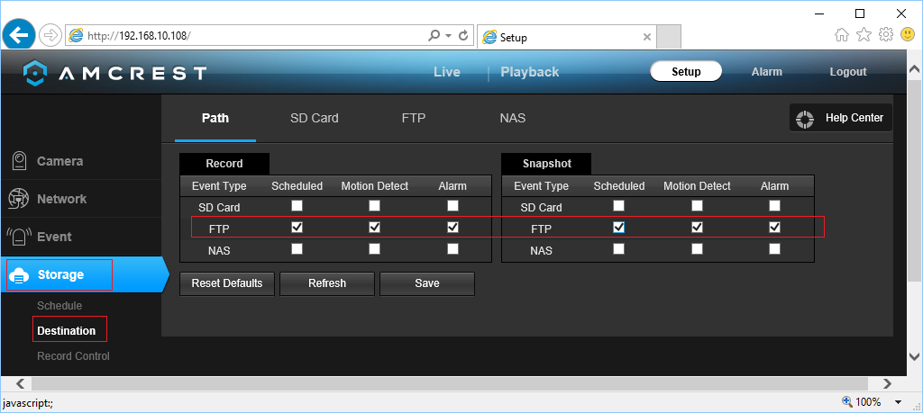 amcrest dvr web access